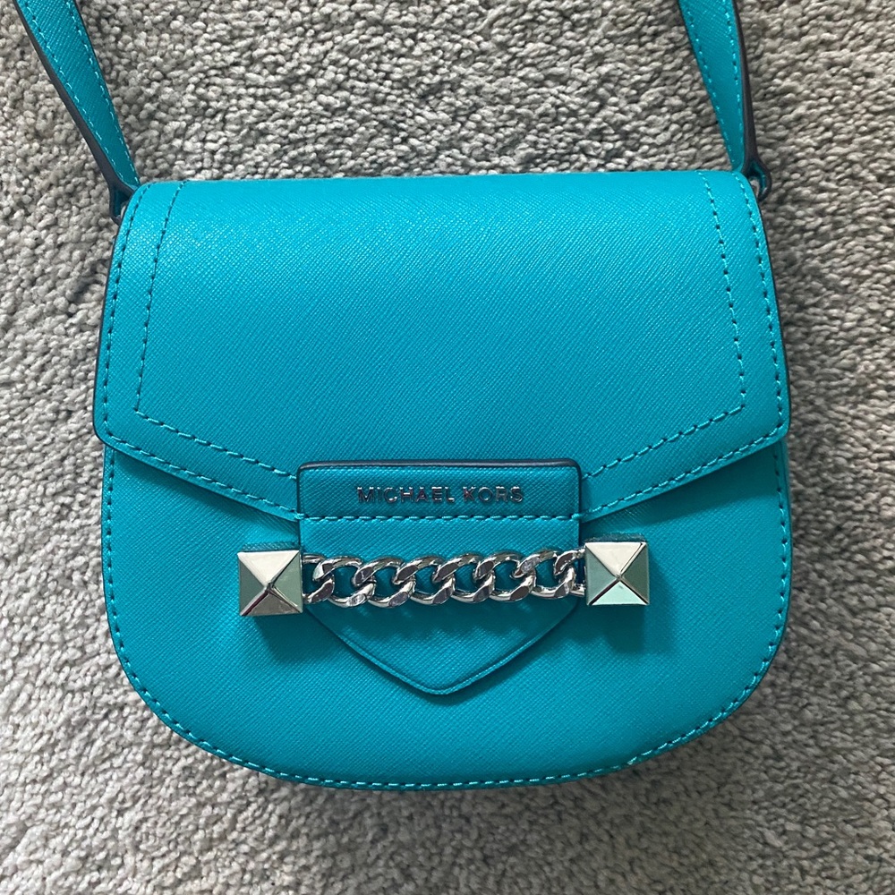 Michael Kors Karla Saddle Crossbody Leather Bag